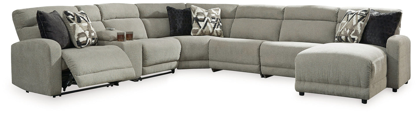 Canapé sectionnel inclinable électrique 7 pièces Colleyville avec chaise longue