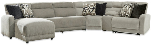 Canapé sectionnel inclinable électrique 6 pièces Colleyville avec chaise longue