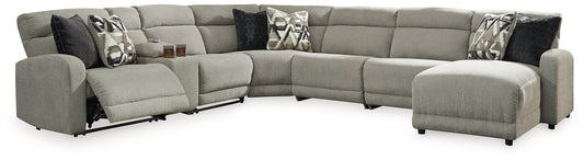 Canapé sectionnel inclinable électrique 7 pièces Colleyville avec chaise longue